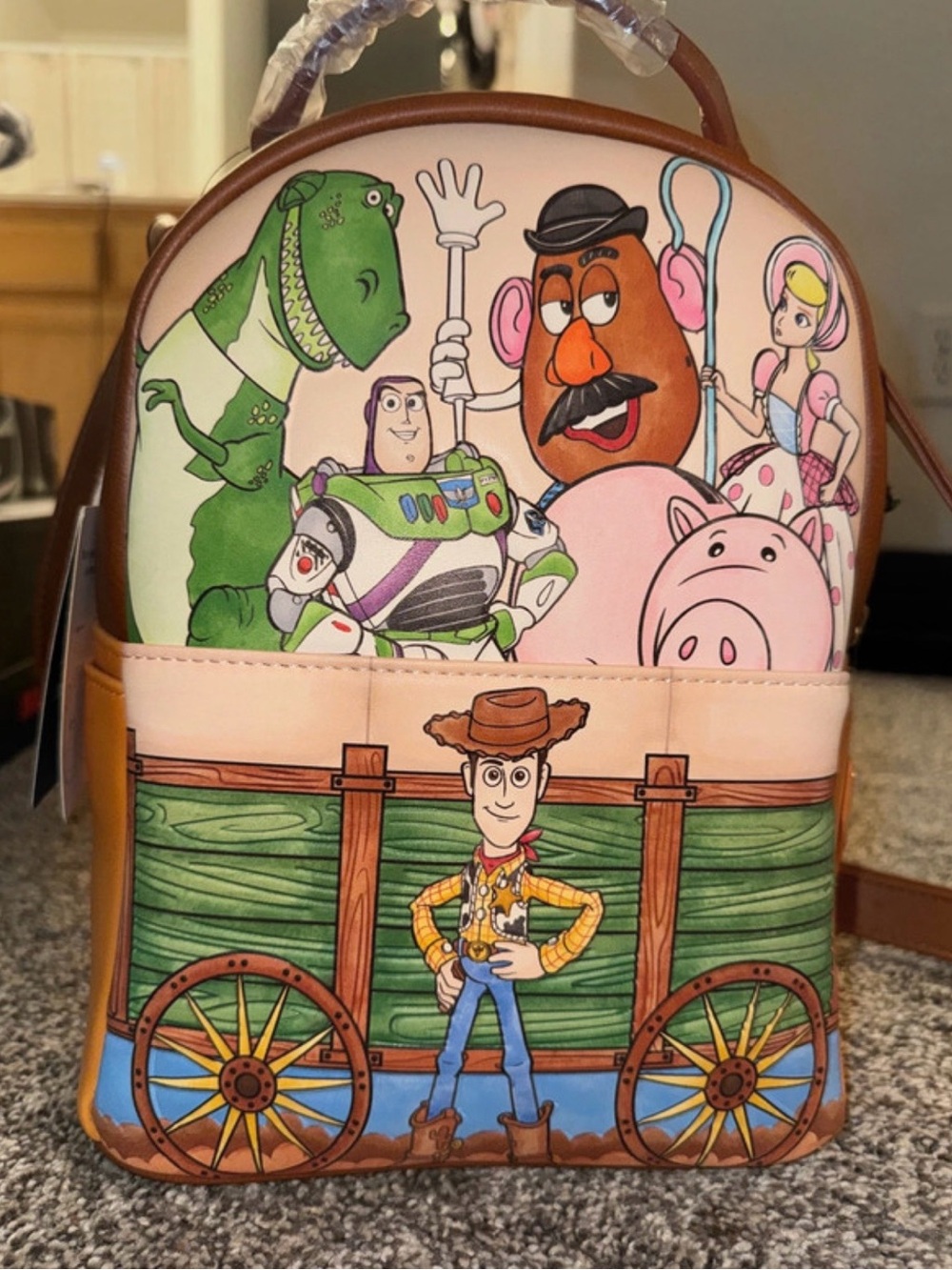 Loungefly Toy Story Character Mini Backpack - Green/Pink/Brown